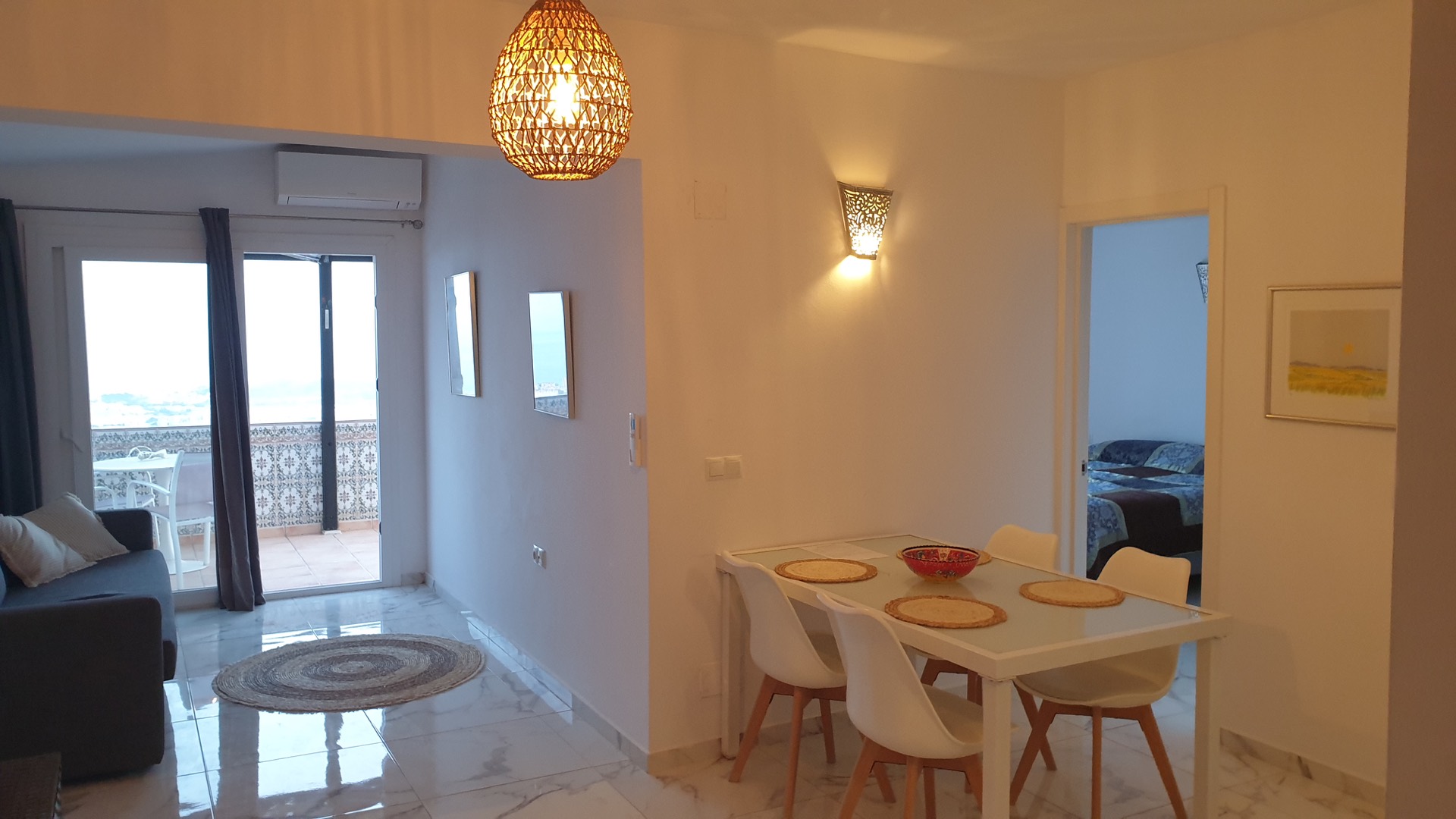 Bright open-plan living and dining area
